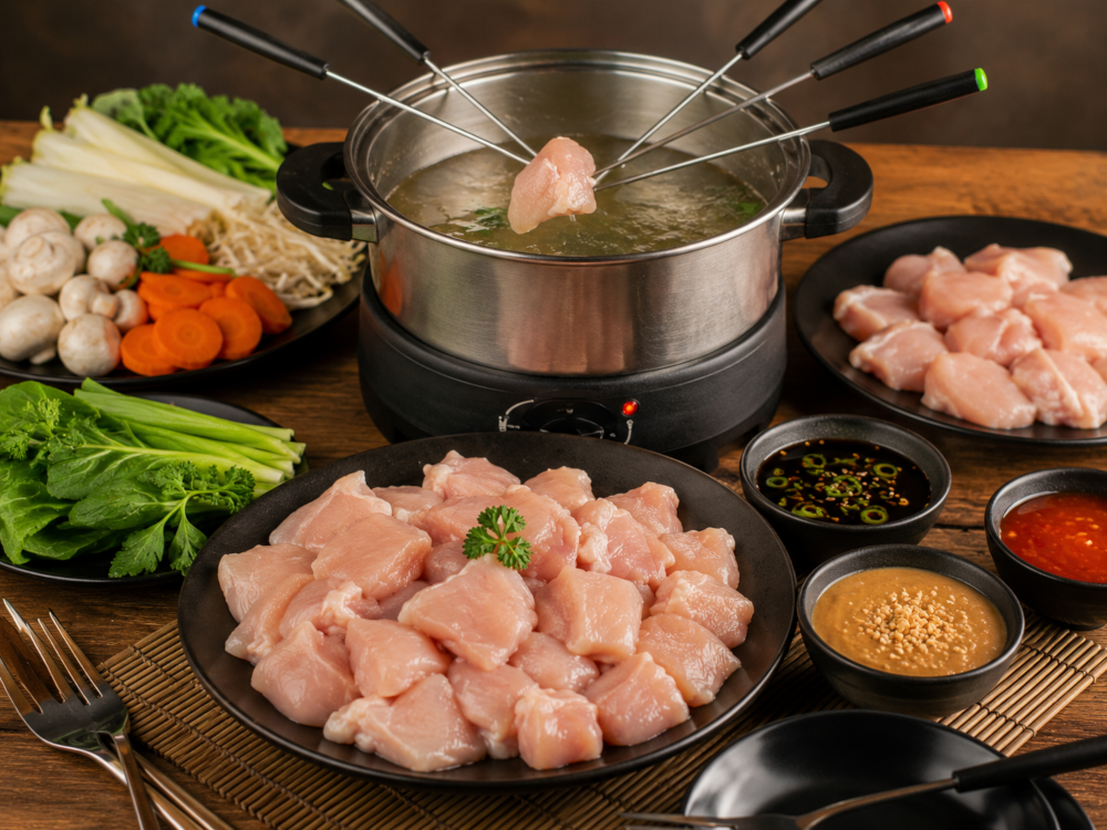 Fondue chinoise de poulet