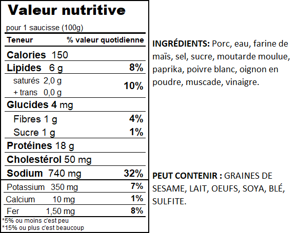 Saucisses Bratwurst (Sans gluten) – Image 2